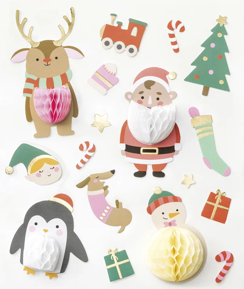 folia Sticker boule en papier de Noël CHRISTMAS - OEM 18404