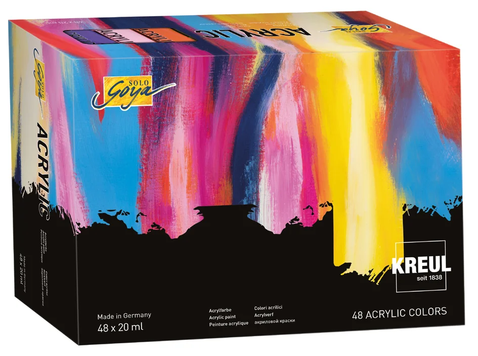 KREUL Peinture acrylique SOLO Goya Acrylic, 20 ml, set de 48 - OEM 84178