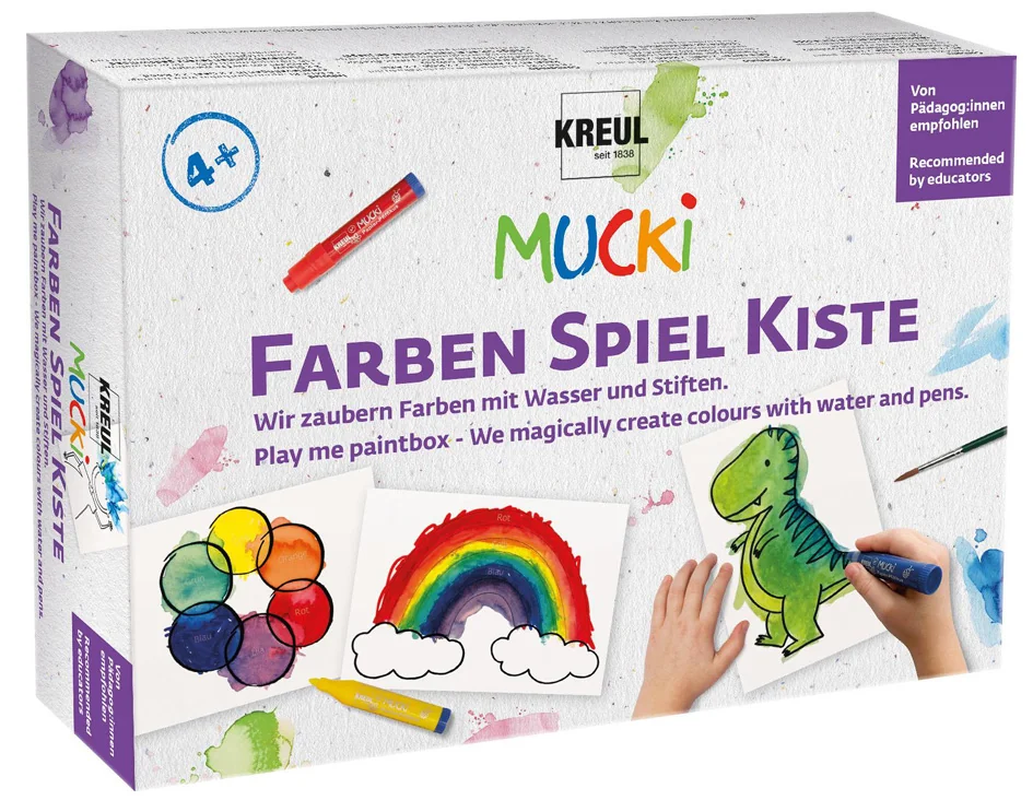 KREUL Feutre aquarelle 'MUCKI', set mallette de jeu peinture - OEM 29104
