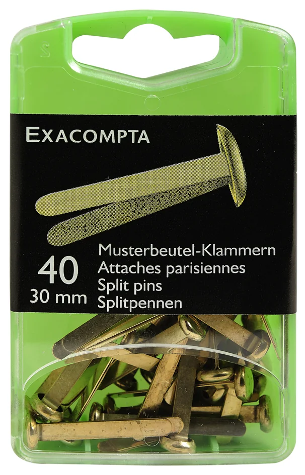 EXACOMPTA Attaches parisiennes à tête ronde, en laiton,30 mm - OEM 14748E