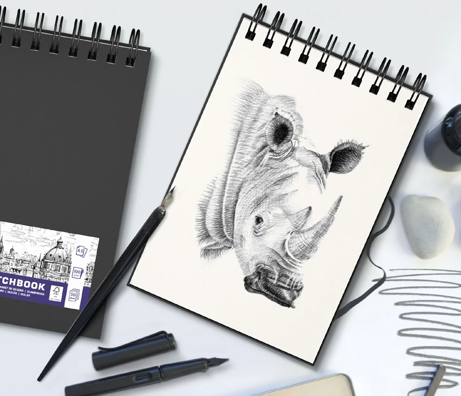 Oxford Cahier de croquis reliure intégrale, A4, 50 feuilles - OEM 400152648