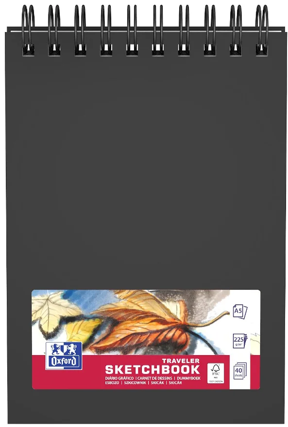 Oxford Cahier de croquis reliure intégrale, A5, 40 feuilles - OEM 400152645
