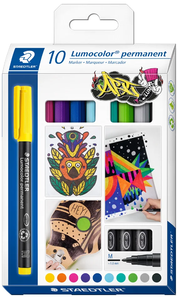 STAEDTLER Marqueur permanent 317M Lumocolor, étui de 10 - OEM 317 C10