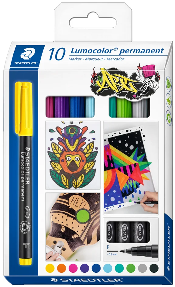 STAEDTLER Marqueur permanent 318F Lumocolor, étui de 6 - OEM 318 C6