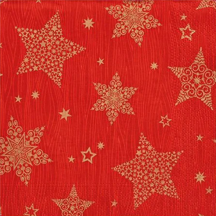 PAPSTAR Serviette à motif de Noël 'Christmas Shine', crème - OEM 88665