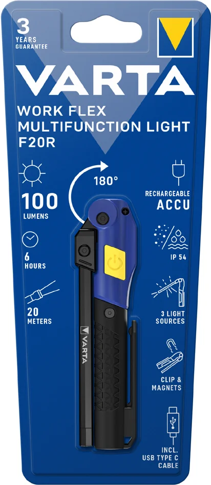 VARTA Lampe torche Work Flex Multifunction Light F20R - OEM 18649101401 – Image 6