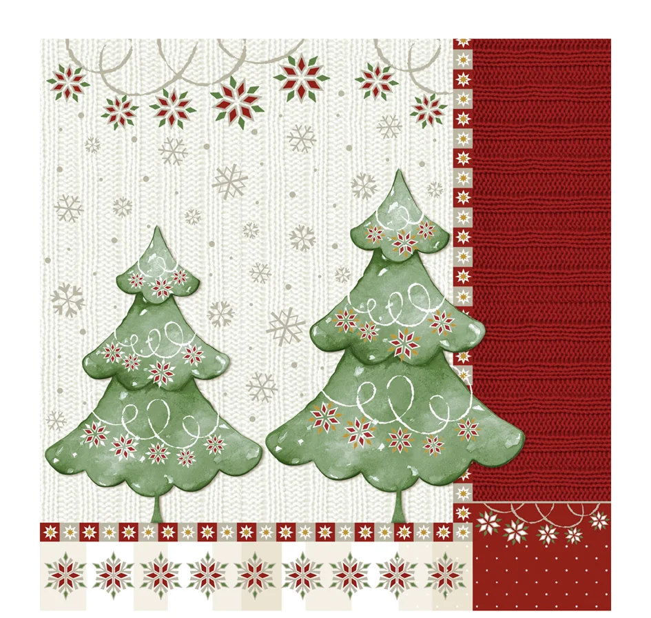 PAPSTAR Serviette à motif de Noël 'Winter Harmony' - OEM 89360