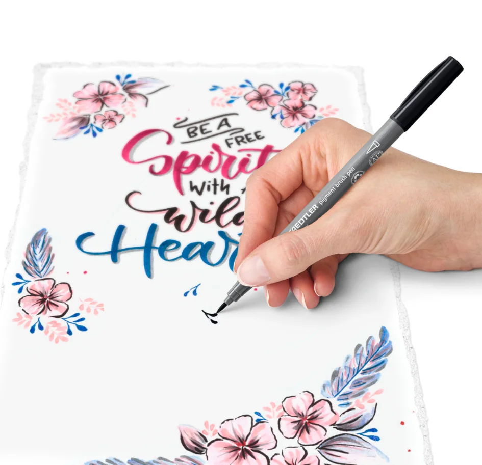 STAEDTLER Kit d'écriture Brush Lettering, 9 pièces - OEM 61 371-1