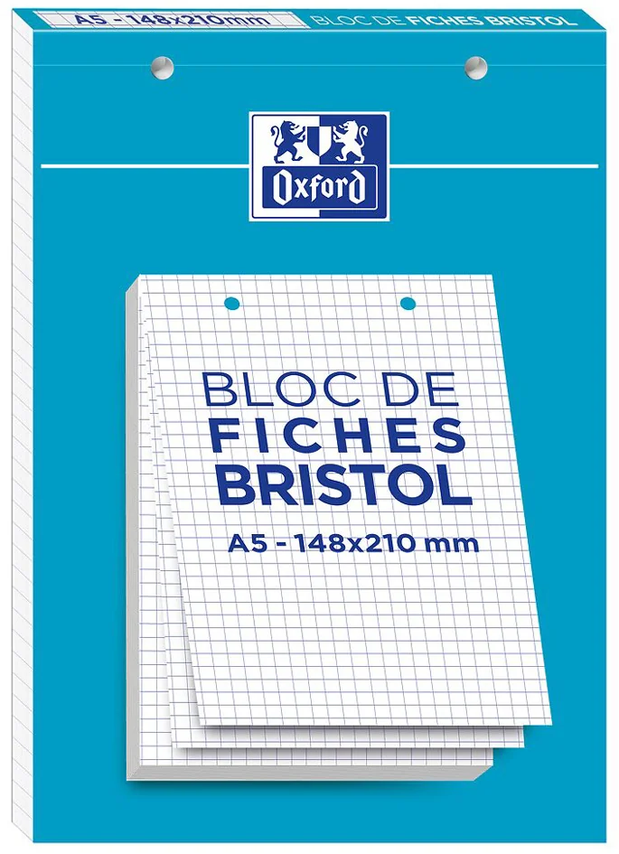 Oxford Bloc de fiches bristol, A5, DOT pointillé, blanc - OEM 400167357