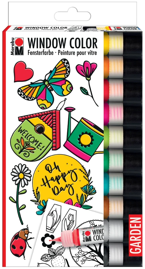 Marabu Set Window Color 'Garden', 10 x 25 ml - OEM 0406000000128
