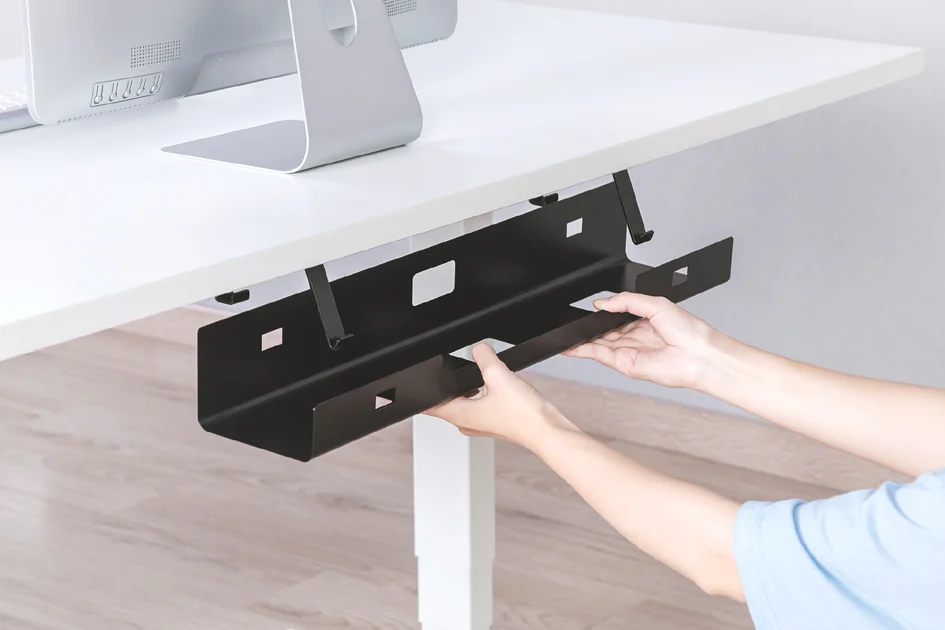 DIGITUS Goulotte passe-câble sous le bureau, noir - OEM DA-90450