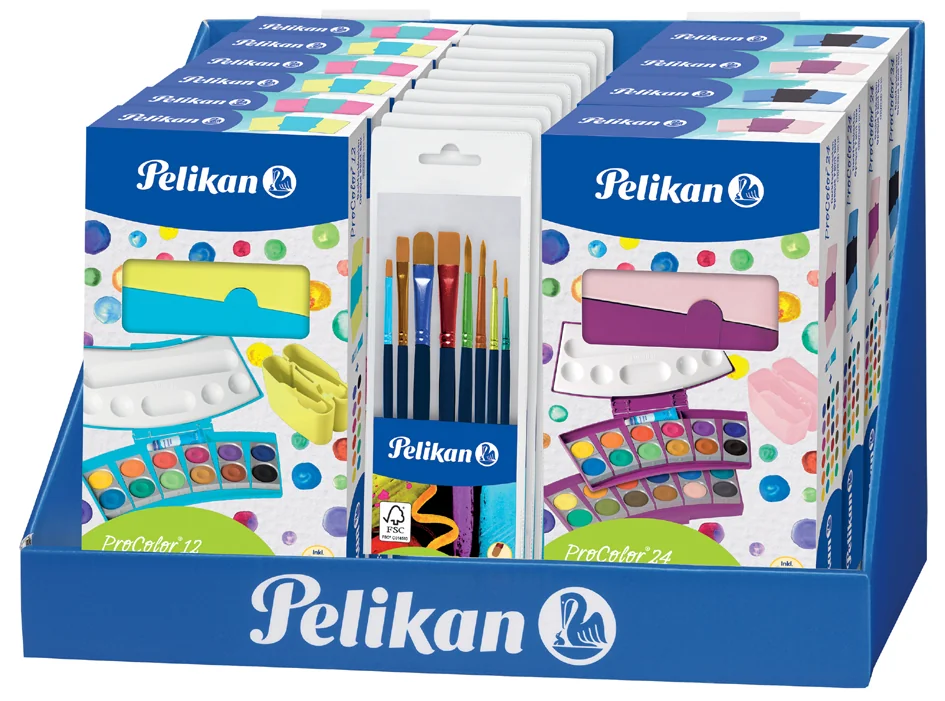 Pelikan Présentoir scolaire 770: boîte de peinture / pinceau - OEM 300007909
