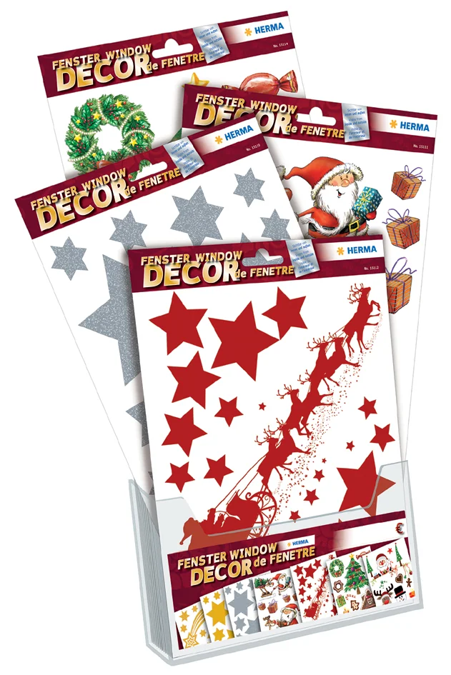 HERMA Images de Noël pour fenêtre, en presentoir de comptoir - OEM 15108
