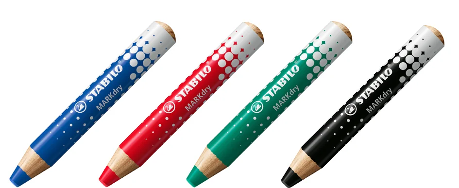 STABILO Crayon marqueur MARKdry, étui de 4 - OEM 648/4