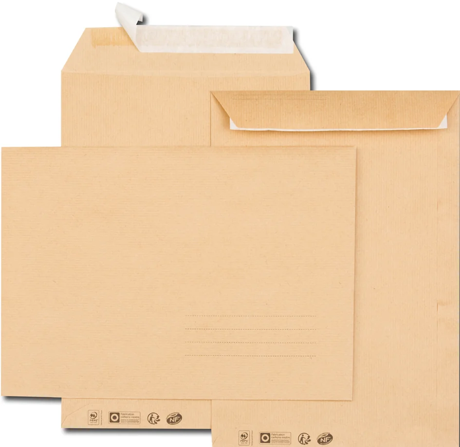 GPV Pochettes d'expédition, C4, 229 x 324 mm, kraft brun - OEM 6636