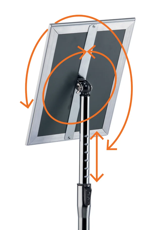 DURABLE Support d'information, cadre alu rabattable, A4 - OEM 479823