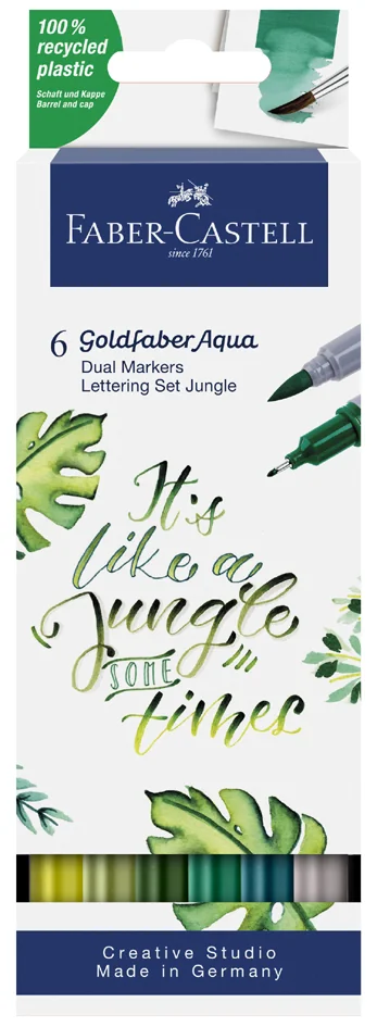 FABER-CASTELL Marqueur aquarelle GOLDFABER, Jungle, étui - OEM 164517