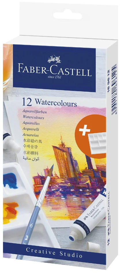 FABER-CASTELL Aquarelle en tube, étui carton de 12 - OEM 169612
