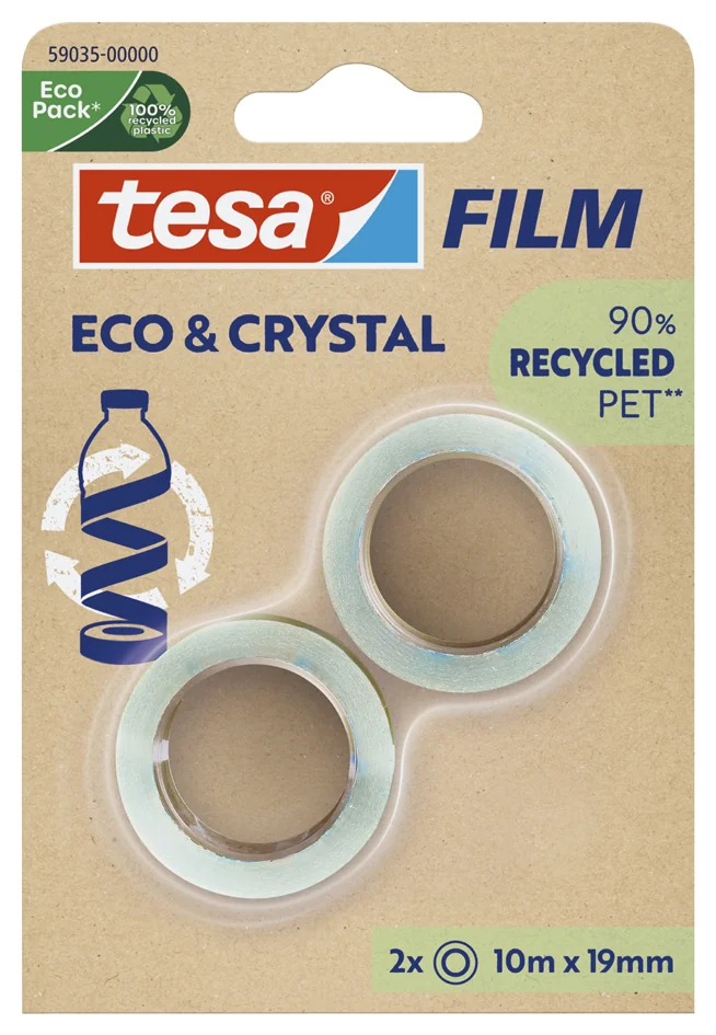 tesa Film ruban adhésif ECO & CRYSTAL, 19 mm x 10 m, blister - OEM 59035-00000-00