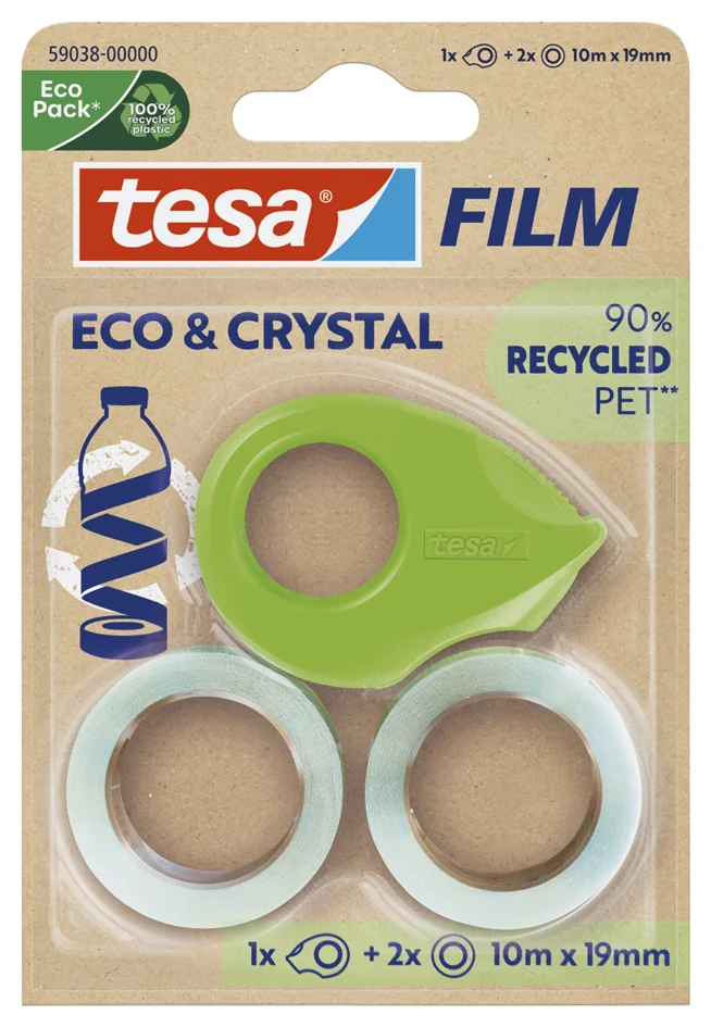 tesa Film ruban adhésif ECO & CRYSTAL + dévidoir, blister - OEM 59038-00000-00