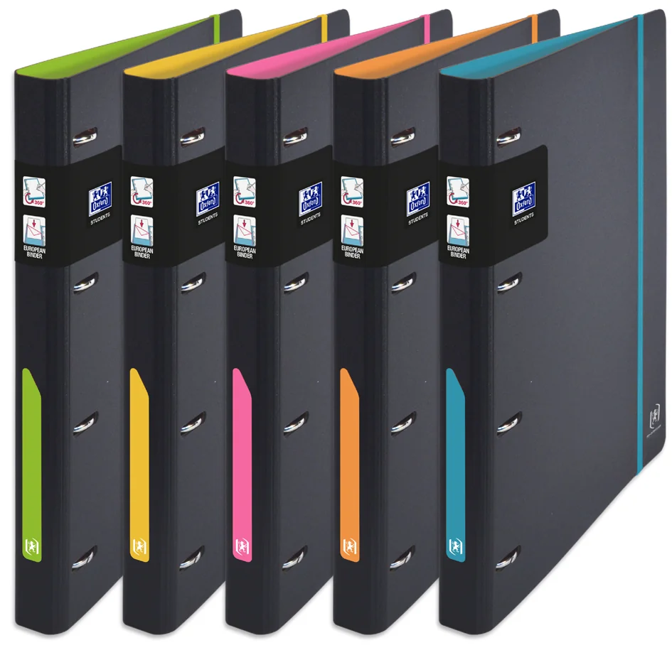 Oxford Classeur 'for Students', A4, 4 anneaux, assorti - lot de 14 - OEM 400036782
