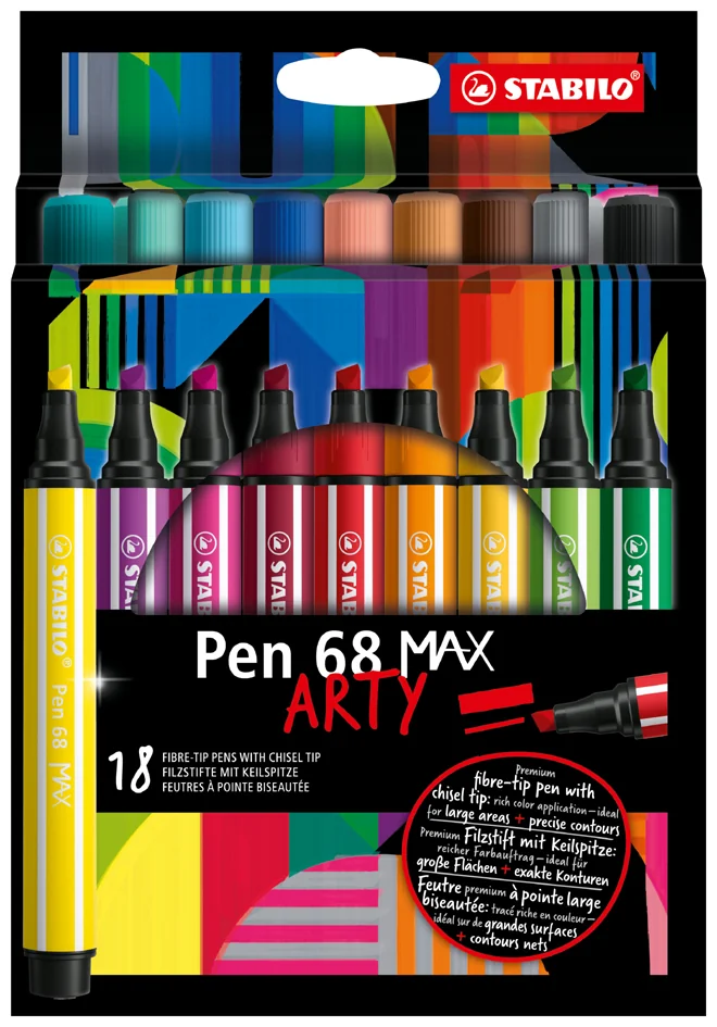 STABILO Feutre Pen 68 MAX, étui de 24 ARTY - OEM 768/24-21 – Image 4