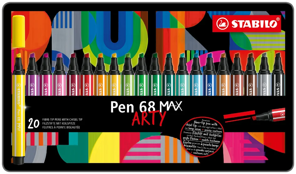 STABILO Feutre Pen 68 MAX, étui de 20 ARTY - OEM 768/20-31-20