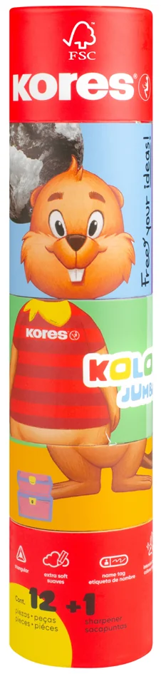 Kores Crayon de couleur 'Kolores JUMBO Twist & Turn', étui - OEM BB93515