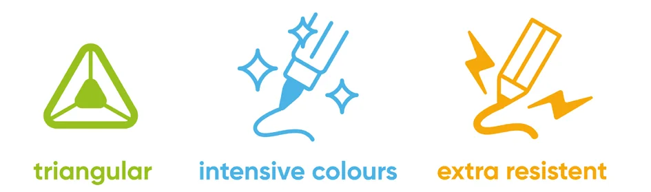 Kores Crayon de couleur triangulaire 'Kromas', étui de 24 - OEM BB93392