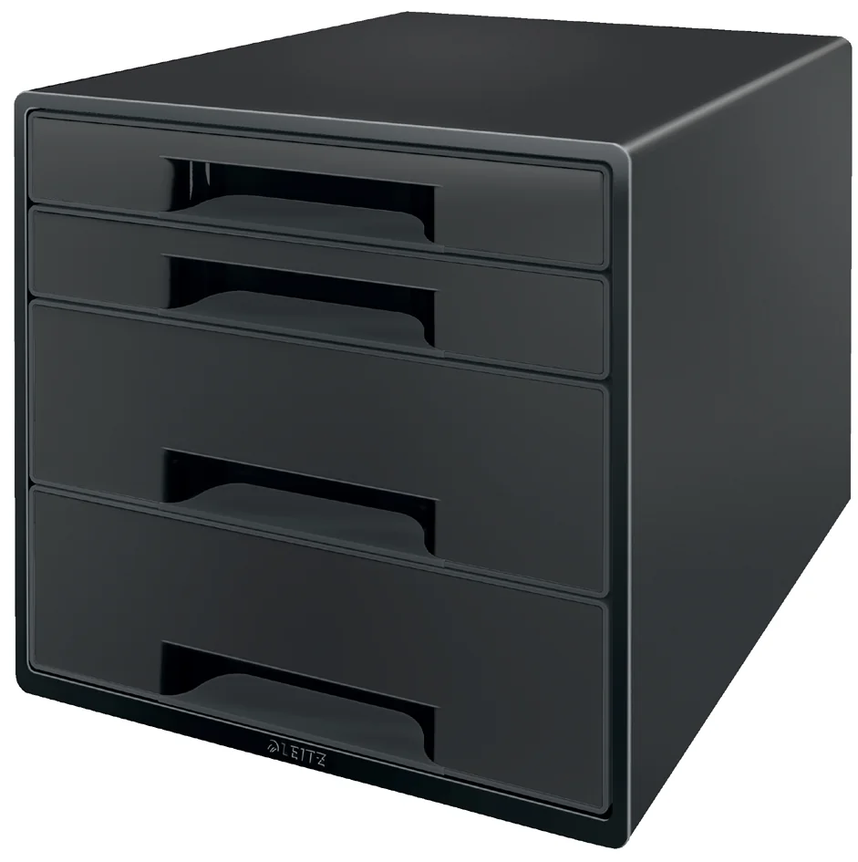 LEITZ Bloc de classement Recycle CUBE, 4 tiroirs, noir - OEM 53720095