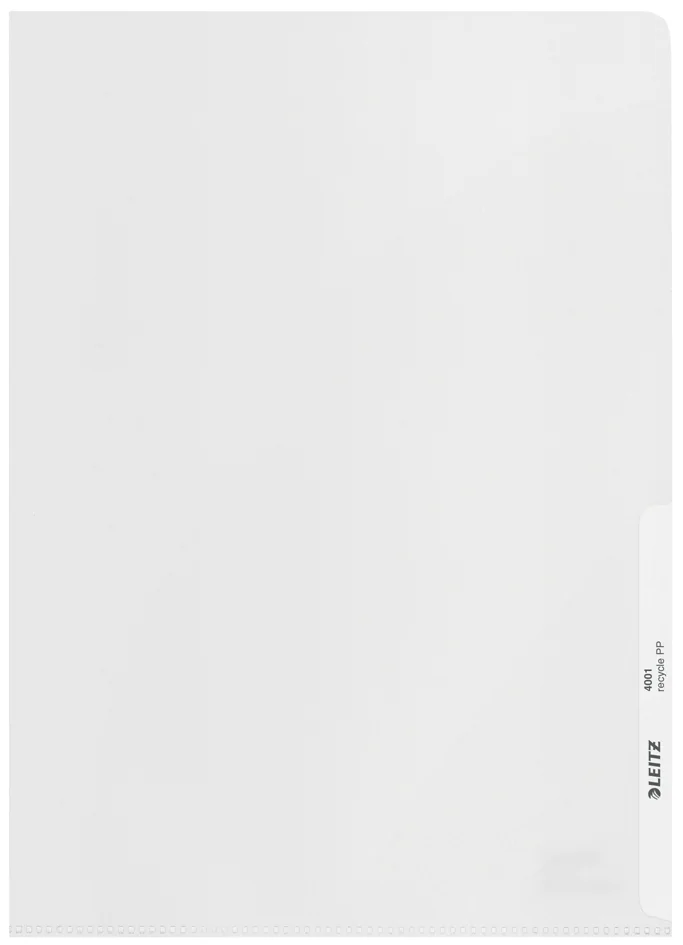 LEITZ Pochette transparente Recycle, A4, PP, grainé, 0,14 mm - OEM 40013003