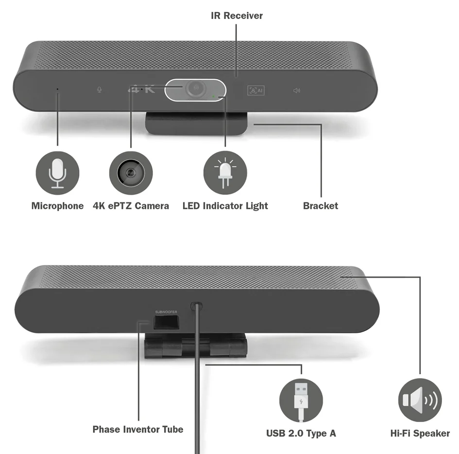 DIGITUS Barre vidéo 4K All-In-One Mini - OEM DS-55581 – Image 2