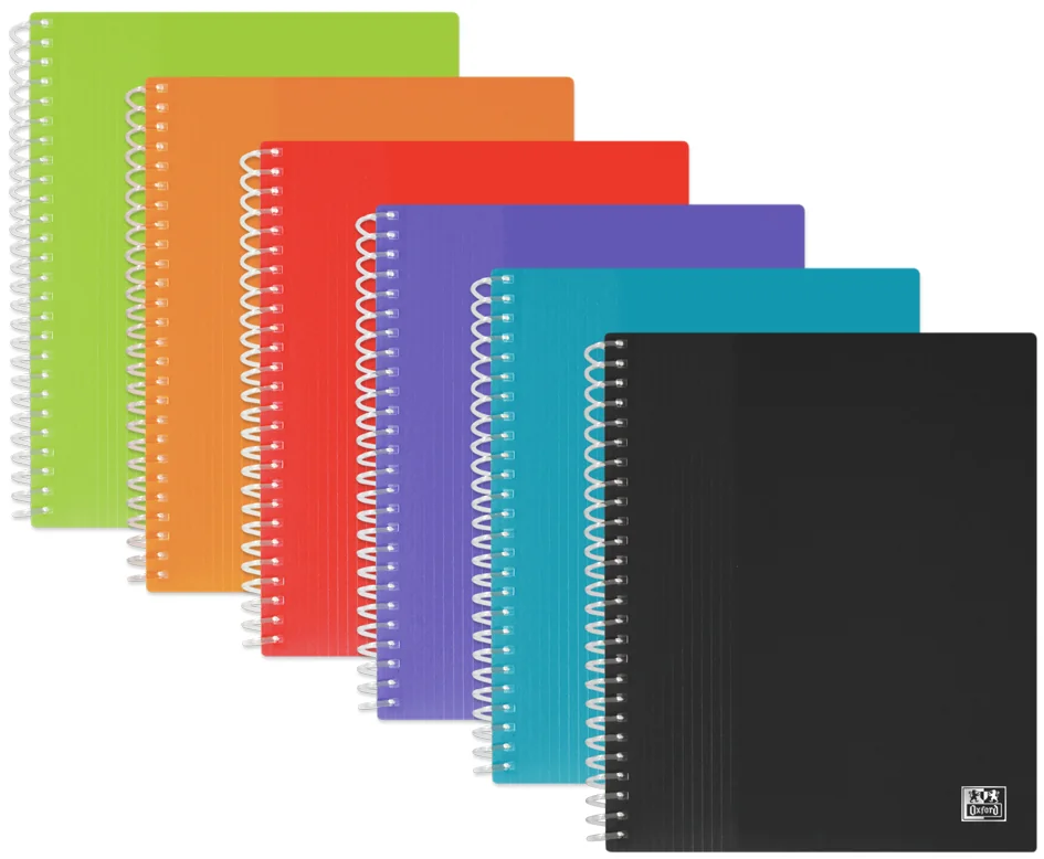 Oxford Protège-documents à spirale SCHOOL LIFE, A5, assorti - lot de 15 - OEM 400144131