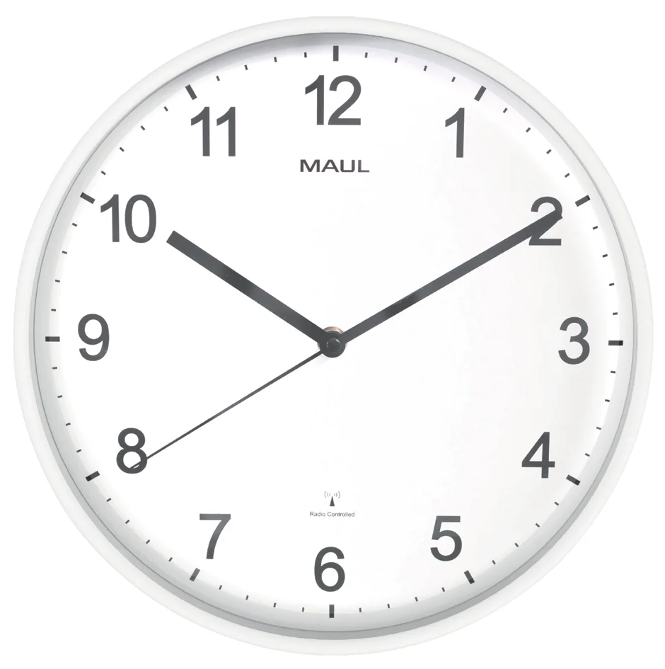 MAUL Horloge murale/radio MAULspint, diamètre: 300 mm, blanc - OEM 9054602