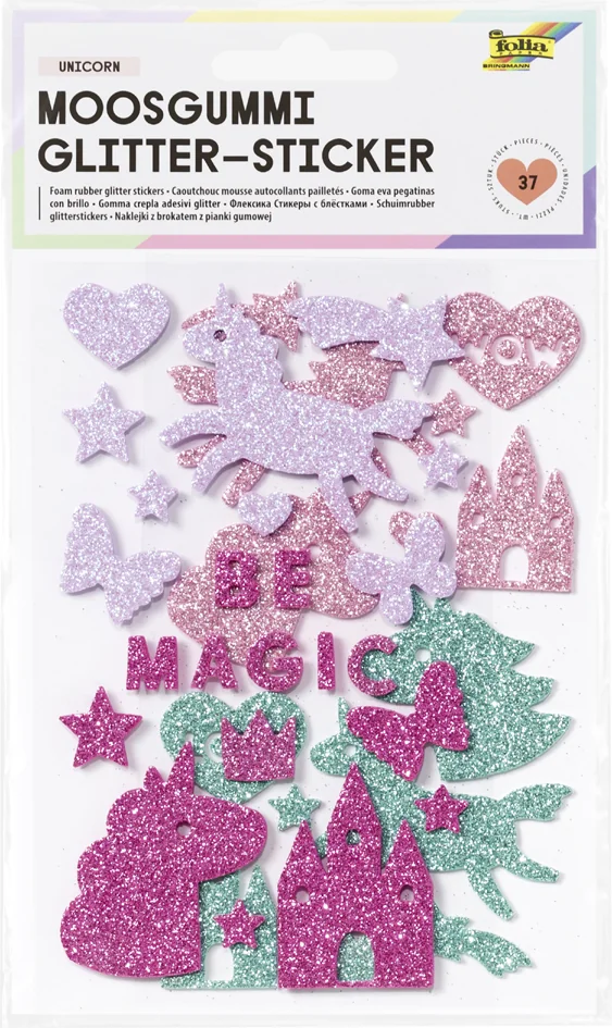 folia Sticker pailleté en caoutchouc mousse 'Lucky' - OEM 23790