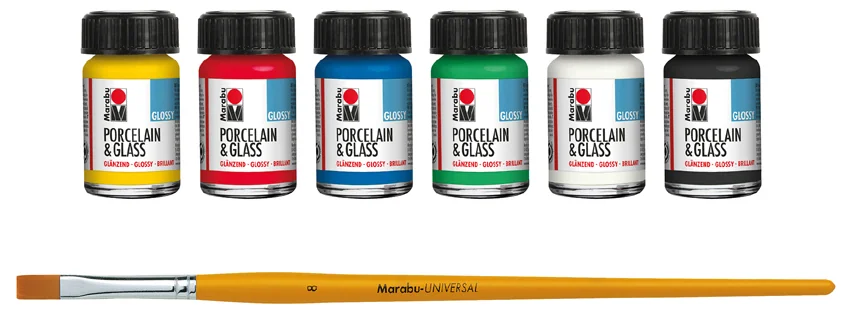 Marabu Peinture 'Porcelain & Glass Glossy', kit de démarrage - OEM 1115000000087