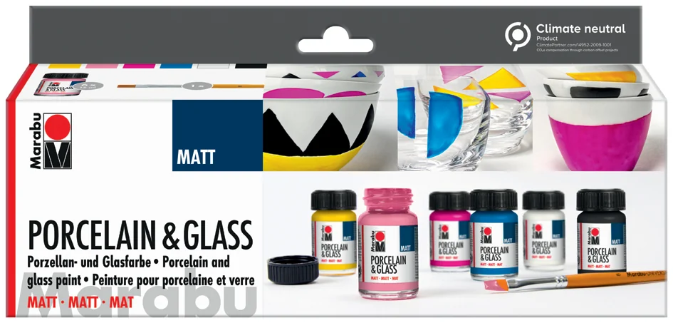 Marabu Peinture 'Porcelain & Glass Matt', kit de démarrage - OEM 1116000000087