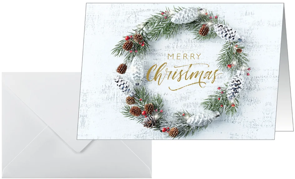sigel Carte de Noël 'Christmas wreath', A6 paysage - OEM DS089