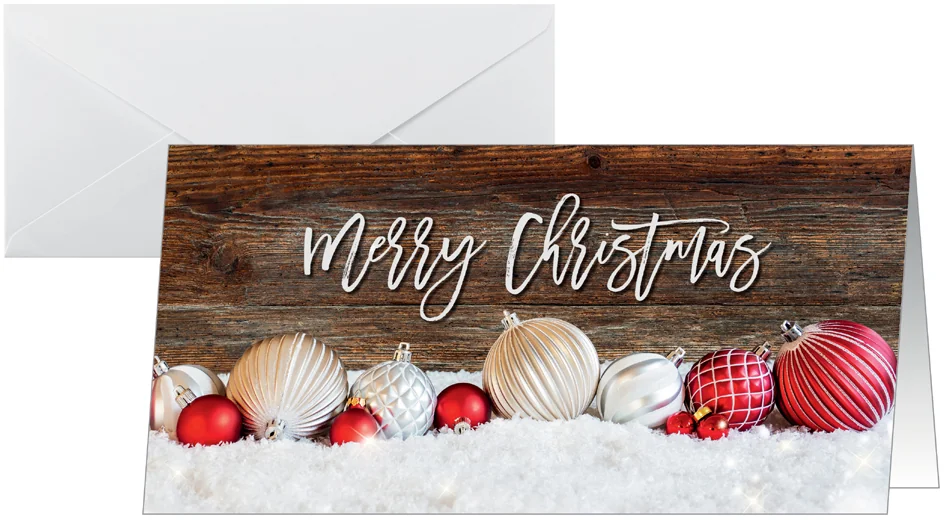 sigel Carte de Noël 'Red and white Christmas with dark wood' - OEM DS090