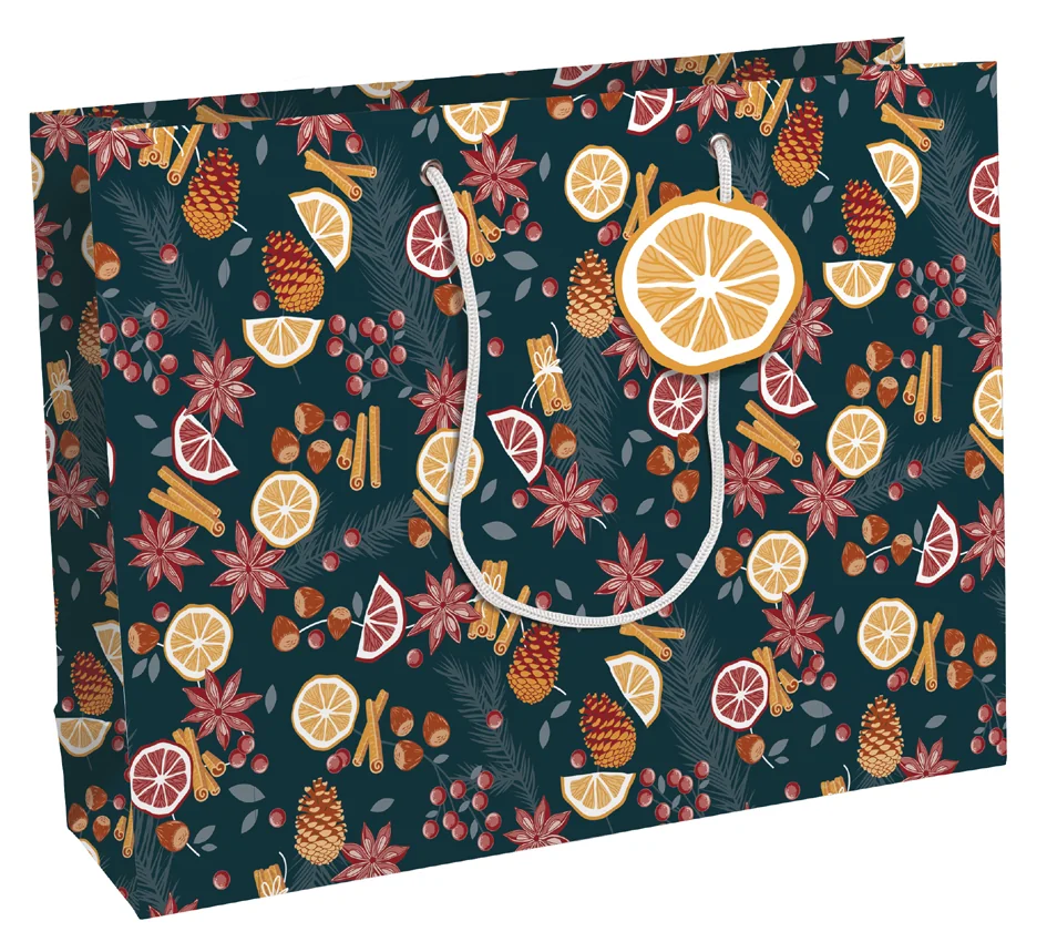 Clairefontaine Sac cadeau de Noël 'Agrumes', shopping - OEM X-32778-6C