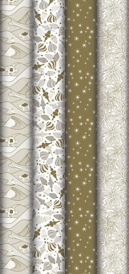 Clairefontaine Papier cadeau de Noël 'Noël des Sables' - lot de 30 - OEM 202103C