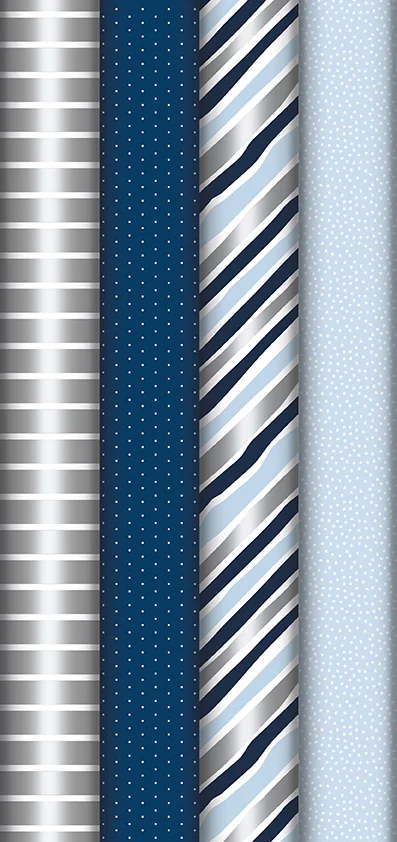 Clairefontaine Papier cadeau 'Excellia bleu', en présentoir - lot de 20 - OEM 202074C
