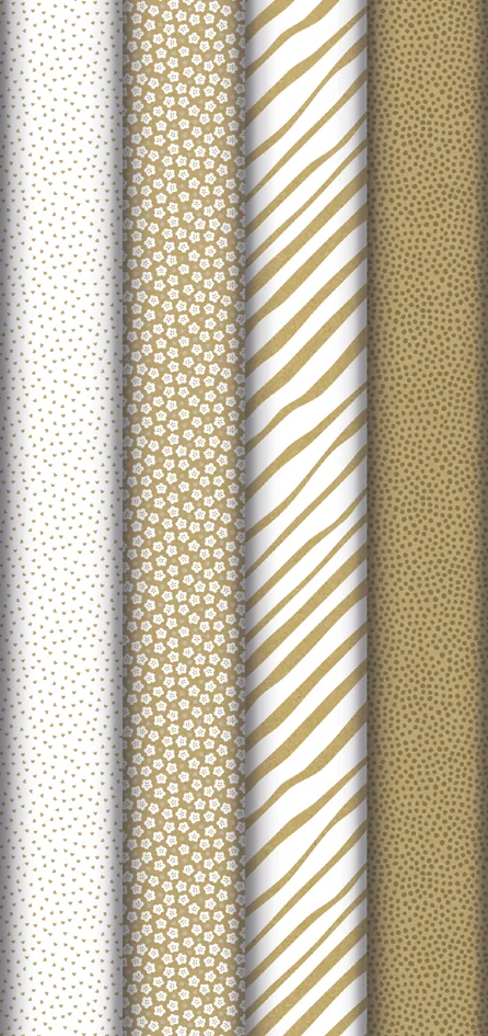 Clairefontaine Papier cadeau 'Kraft blanc/brun', présentoir - lot de 20 - OEM 223908C