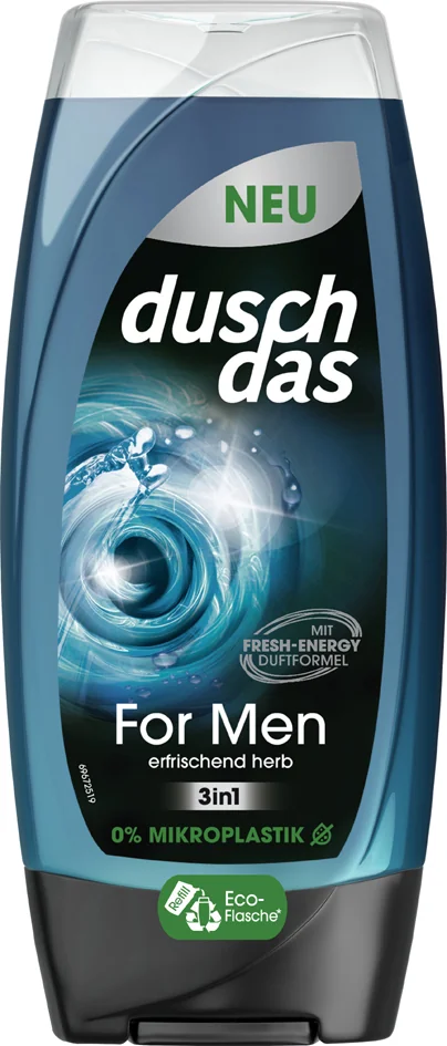 duschdas Gel douche & shampoing pour homme 3en1, 225 ml - OEM 8720181334580