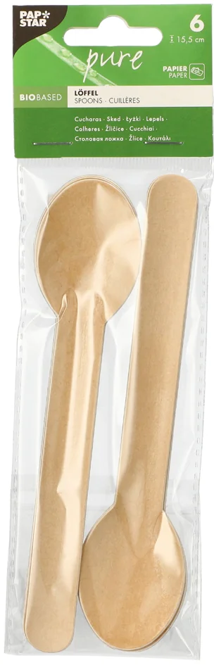 PAPSTAR Cuillère en papier 'Pure', naturel - OEM 89027
