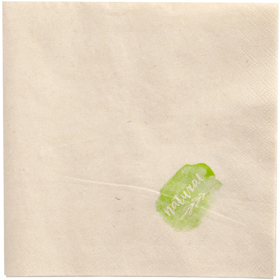 PAPSTAR Serviette de table, 300 x 300 mm, naturel - OEM 89154