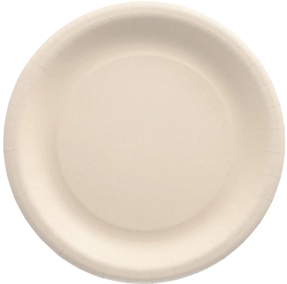 PAPSTAR Assiette en résidus agricoles 'pure', rond, naturel - OEM 89226