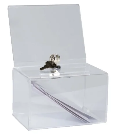 EXACOMPTA Urne, en acrylique, fermable à clé, transparent - OEM 89358D
