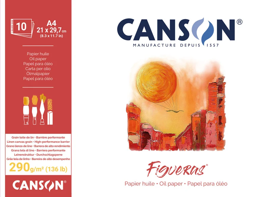CANSON Bloc papier dessin 'Figueras', 420 x 594 mm, 290 g/m2 - OEM C31085P005
