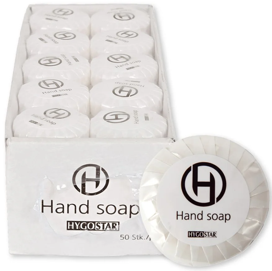 HYGOSTAR Mini-savon pour les mains, diamètre: 40 mm, blanc - OEM 566218